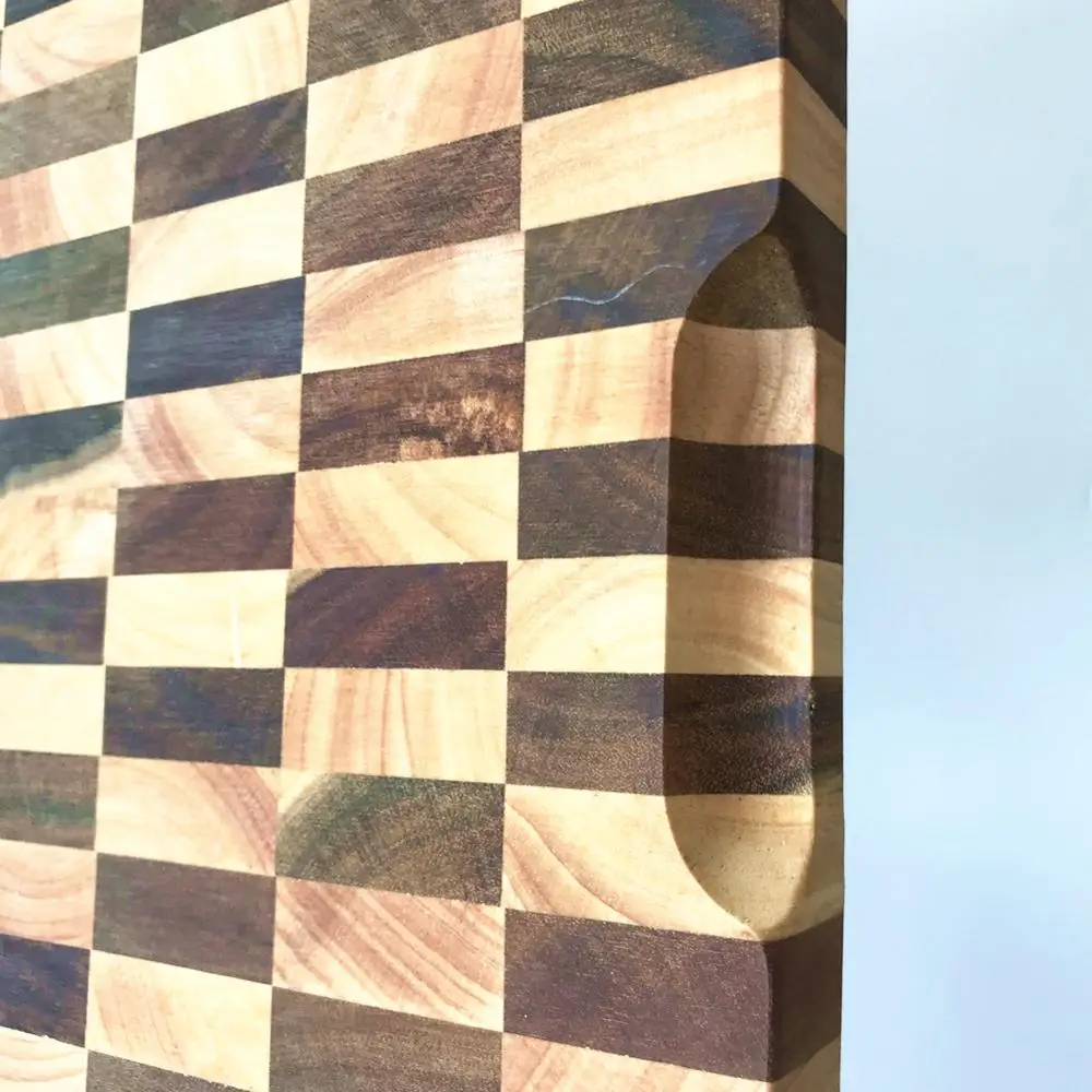 Акация деревянная разделочная доска прямоугольник конец зерна Мясник