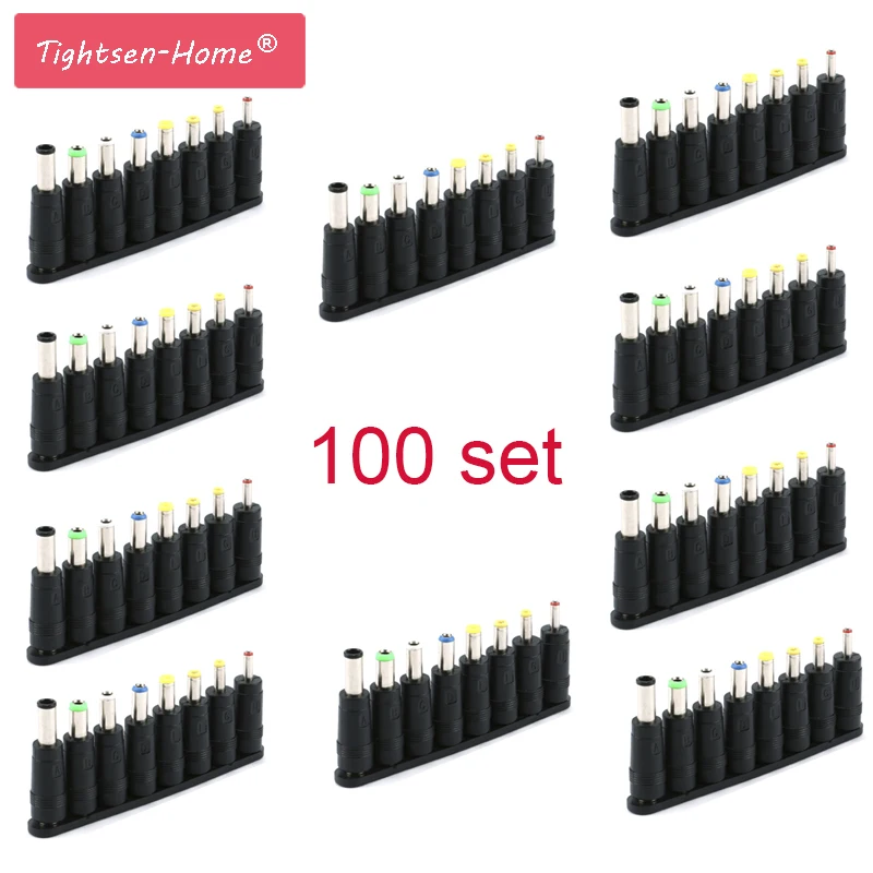 100 Set 5.5x2.1mm Universal Male Jack connector For DC Plugs AC Power Adapter Computer Cables Connectors Notebook Laptop 8pc/set |