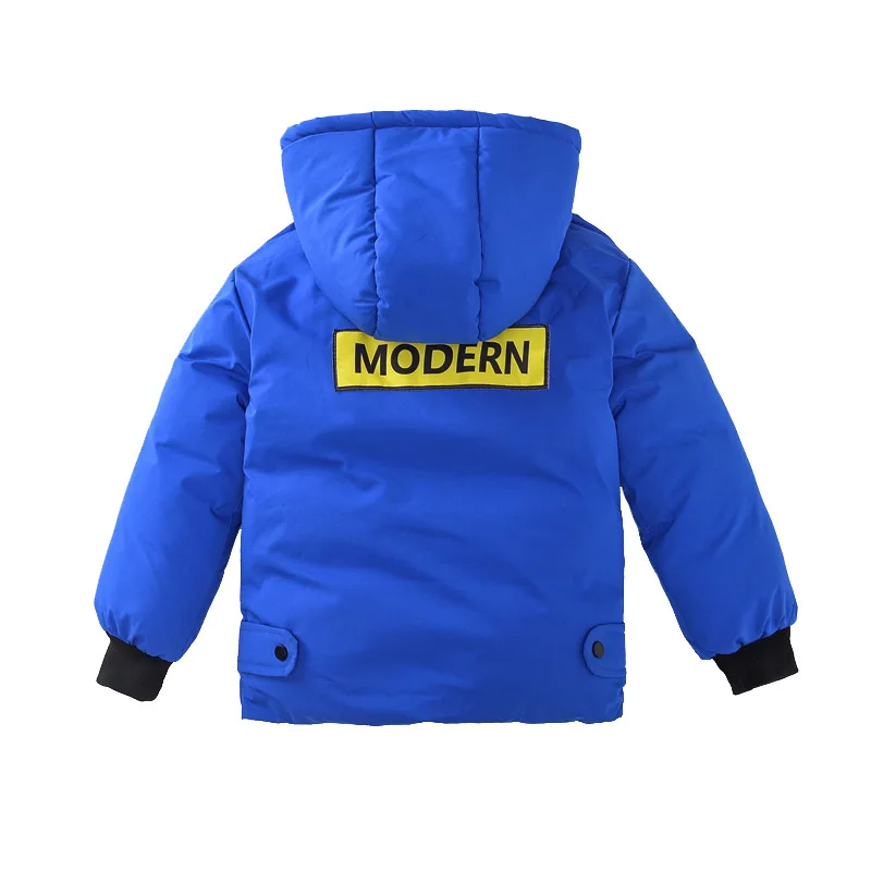 

INS HOT Baby boys' padded jacket Korean hooded padded jacket, children's labeling letter down padded parka kids winter jacket