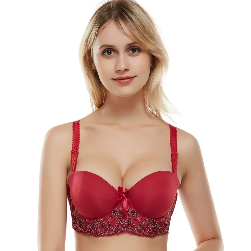 Xiushiren Demi Bras for Women Push Up Underwired B C Cup Adjustable Sexy Bra Smooth Top Lingerie Solid Underwear | Женская одежда