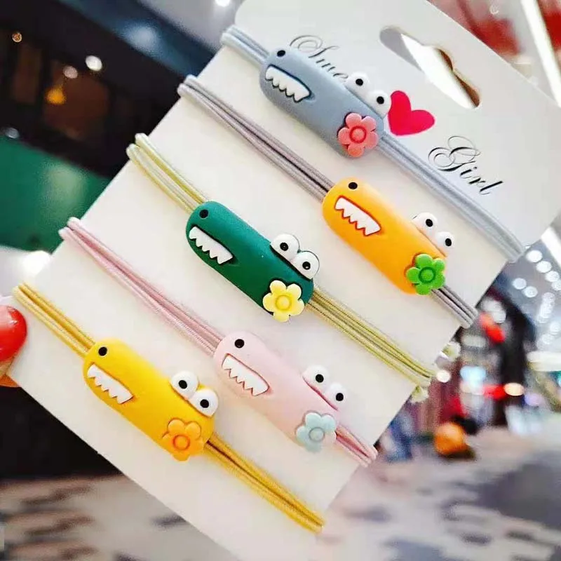 Заколка для волос милая резинка из крокодиловой кожи 1 шт. повязка с хвостиком