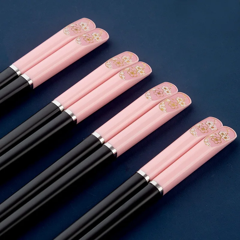 

Creative pink cherry chopsticks cartoon Akita dog personality alloy chopsticks family restaurant chopsticks kitchen accessories