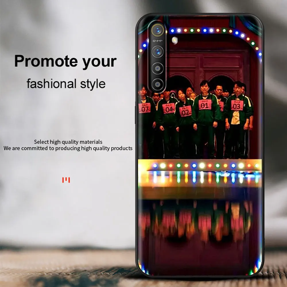 squid game shockproof case for realme c3 8 pro bag fundas silicone soft tpu back cover for realme 6 7 pro c21 shell coque bag free global shipping