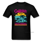 Футболка California Beach Paradise Мужская, дизайнерский Топ, одежда с круглым вырезом, черные футболки из 100% хлопка, Свитшот