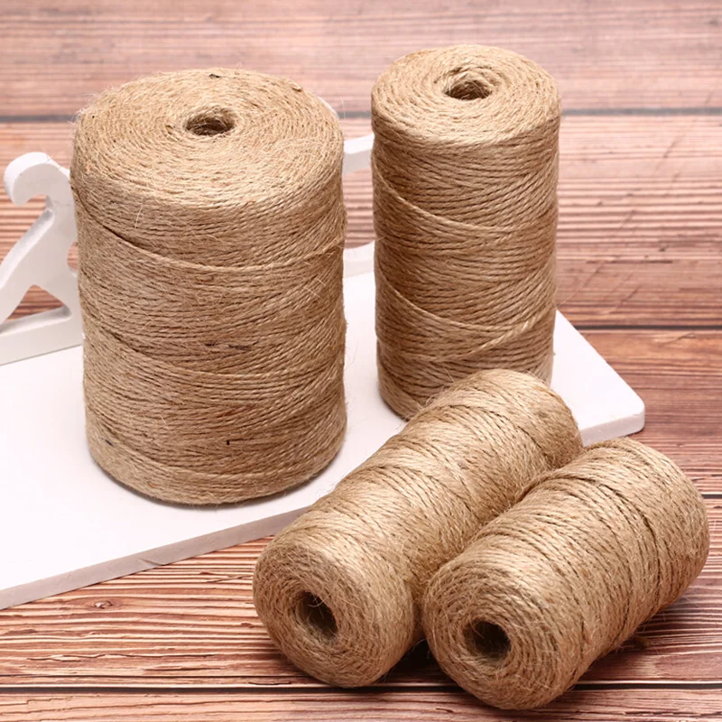 

50/80/100m Handmade Hemp Linen Cords Rope To Tie Burlap Twine Rope String DIY Craft Decoration Cuerda Yute Corde Chanvre