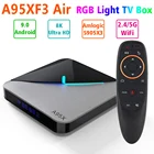 ТВ-приставка A95X F3 Air, Android 2020, 8K, RGB светильник Amlogic S905X3, 4 ГБ, 64 ГБ, Wi-Fi, 4K, Netflix, Smart TV, Android 9, A95XF3, 9,0