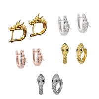 dragon snake hoop earrings chinese dragon cobra animal small hoop huggie earrings for women teen girls jewelry