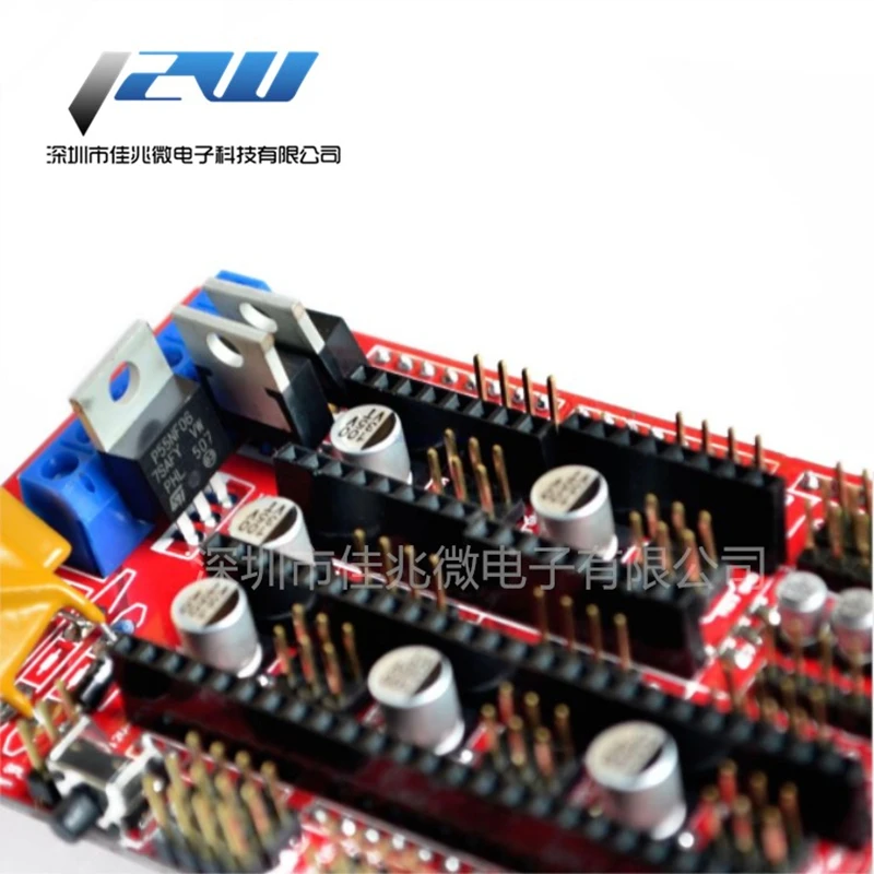 1 шт. Опорная пластина панелью Ramps 4 щит для 3D принтеров красные черные элементы