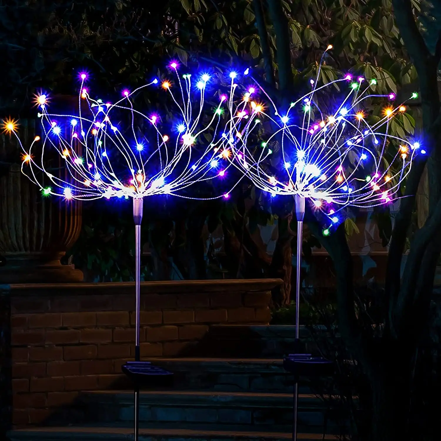 

Solar LED Light Outdoor Garden Lighting Dandelion Fireworks Decoration Lamp For Garden Terrace Landscape Christmas Decor 90leds