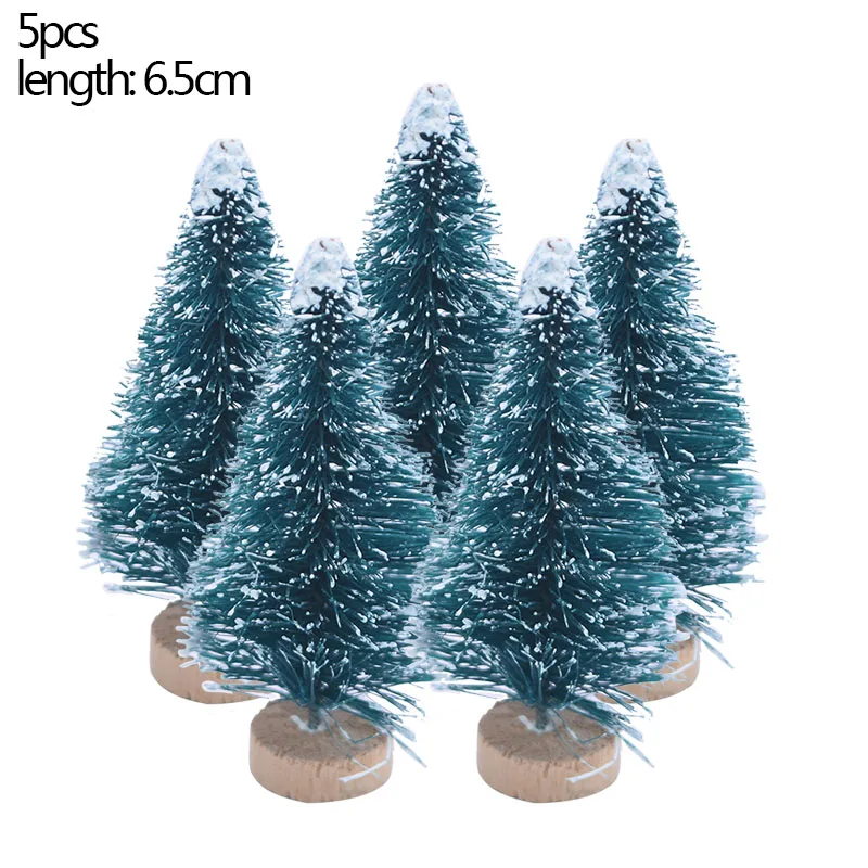 6.5cm dark green 5 шт. 5 размер искусственная декорированная Мини Рождественская елка Рождественское украшение елка Рождественская мини поддельная елка новогодний декор Navidad - Цвет: 6.5cm dark green