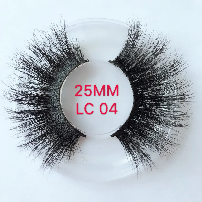 25mm LC04 10 пар длина 25 мм норковые ресницы Экстра длинные 3 норковые ресницы большие драматические перекрещивающиеся пряди ресницы натуральные ресницы расширение - Цвет: 25mm LC04