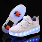 Детские кроссовки со светодиодной подсветкой, на колесиках