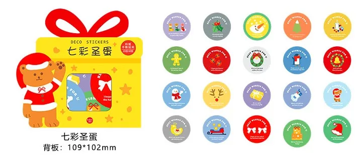 QiCaiShengDan 40 шт./партия Kawaii канцелярские наклейки Рождественский Снеговик дневник декоративные мобильные наклейки Скрапбукинг DIY ремесленные наклейки - Цвет: QiCaiShengDan