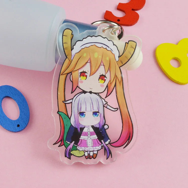 Аниме Miss Kobayashi Дракон горничная Камуи Канна акриловая подвеска брелок фигурка