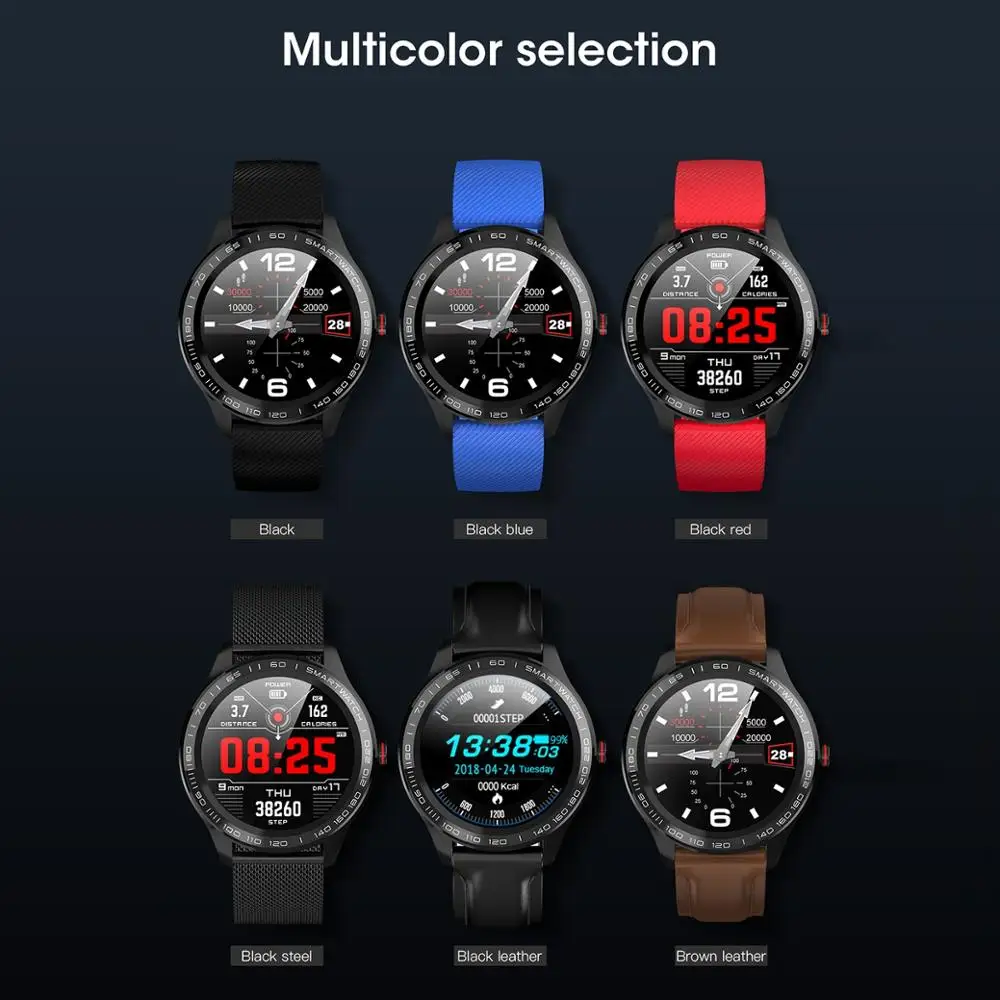 IP68 полный сенсорный экран Смарт-часы Водонепроницаемый Bluetooth браслет для мужчин