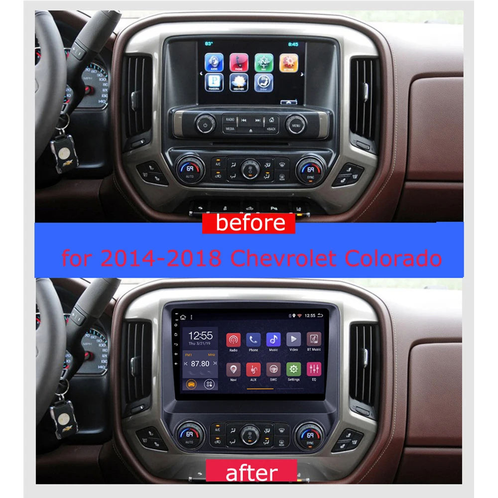 Автомагнитола для Chevrolet Colorado 2014 2018 Android 8 1 10 дюймов головное устройство 2 Гб + 32 ГБ