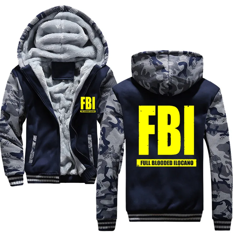

С надписью ФБР (FBI), полный кровей илокано зимняя утепленная толстовка Для мужчин s спортивные костюмы мужские толстовки с капюшоном Для мужч...