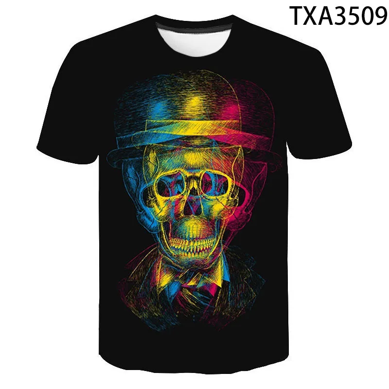 

2020 летняя 3D футболка с ужасами для мужчин и женщин, Повседневная модная уличная одежда для мальчиков и девочек, детские футболки с принтом, к...