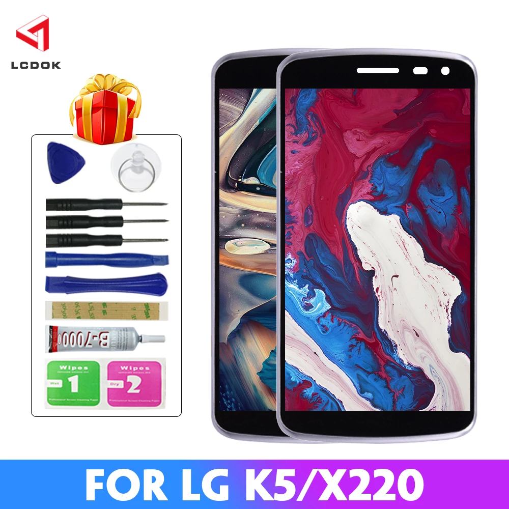 ЖК дисплей для LG K5 X220 X220MB X220DS кодирующий преобразователь сенсорного экрана в