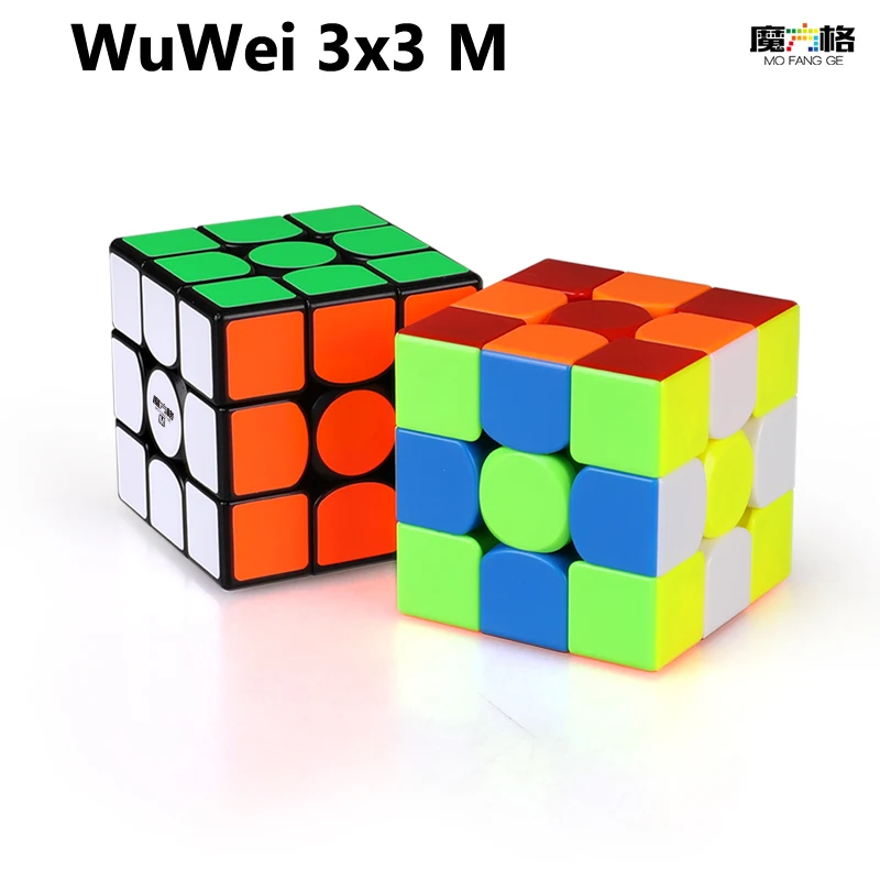 

Best Sale QiYi MoFangGe WuWei M 3x3x3 Magic Cube Magnetic Professional WCA GTS2 M 3x3 Speed Magnets magico cubo Educational Toys