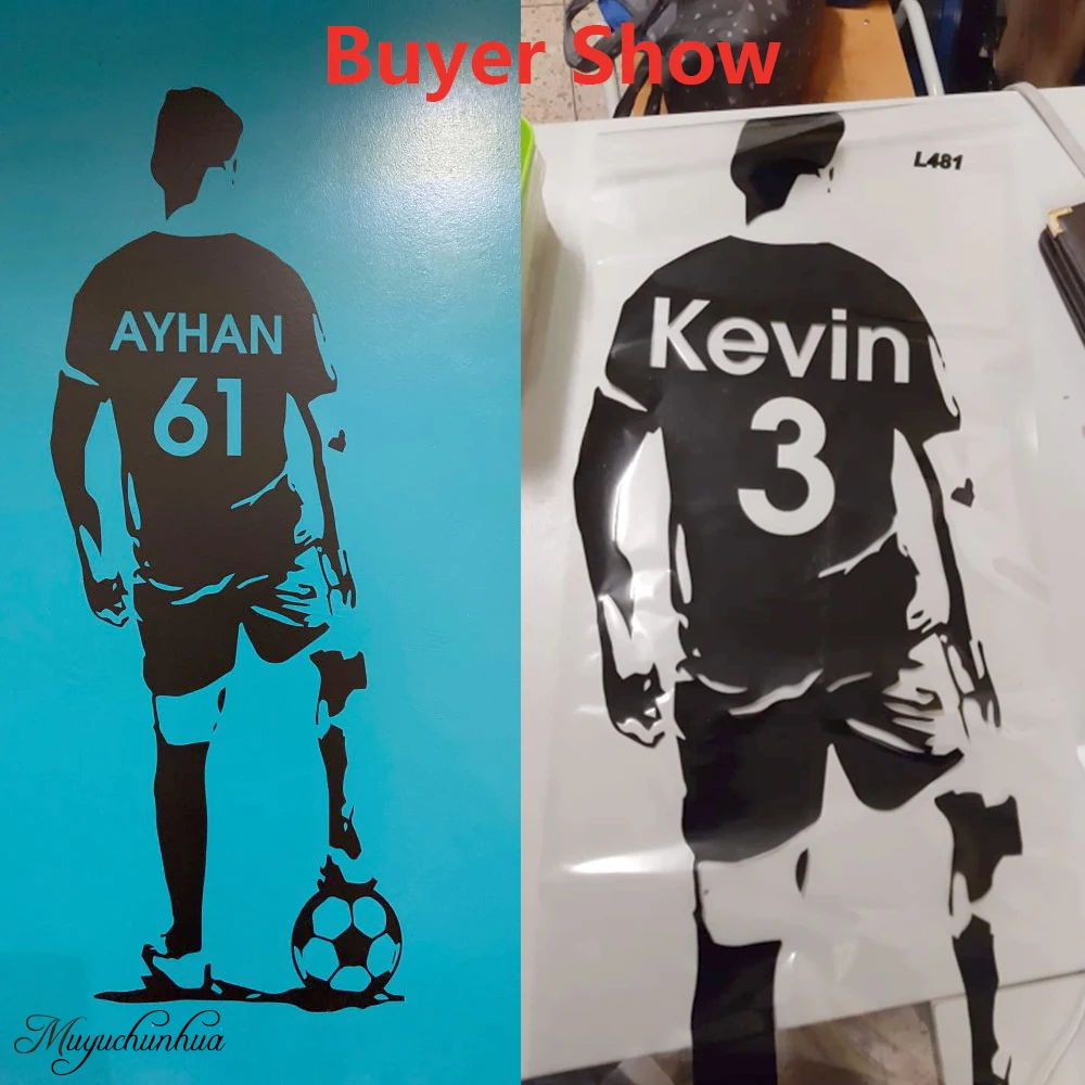 Виниловая наклейка на стену с футбольным принтом|Наклейки стену| |