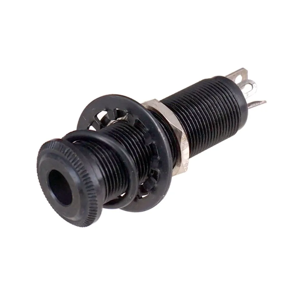 

Electric Guitar Bass Parts 6.35mm Stereo Output Input 1/4 Inch Jack Socket Plug Brass Straight Ribbed Tube Style Jack Anti-noisy