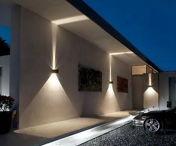 Goede IP65 6W 10W Kubus Verstelbare Opbouw Outdoor Led Verlichting, Led Outdoor Wandlamp, Up Down Led Wandlamp