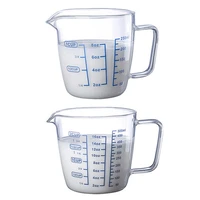 250500ml measure jug creamer scale cup tea coffee pitcher microwave safe glass measuring cup milk jug heat resistant glass cup