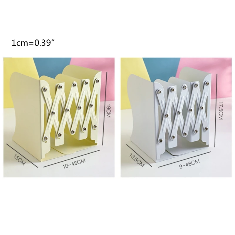 

Retractable Book Support Stand Telescopic Metal Bookends Shelf Bookrack Organizer School Office Supplies