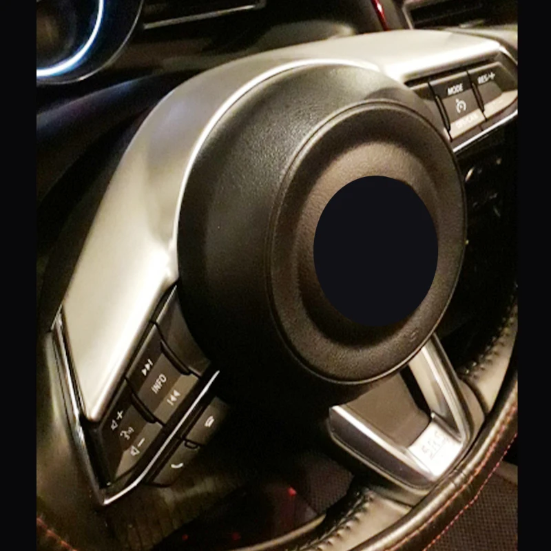 

For MAZDA 3 AXELA 2017 2018 ABS Matte steering wheel trim moulding Car Styling Auto Accessories U style
