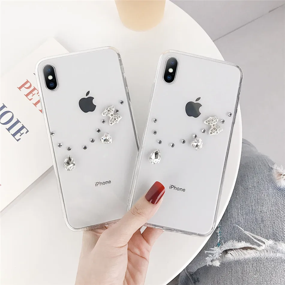 KJOEW мягкий чехол для iPhone XR X 8 7 6s Plus, блестящий прозрачный ТПУ для iPhone XS MAX, чехол для телефона, чехол для телефона