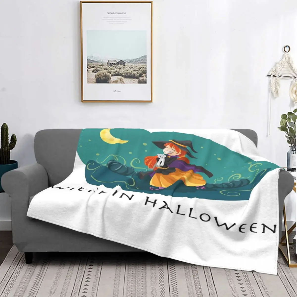 

Witchin Хэллоуин 2 manta colcha cama a cuadros cubierta de la cama cubierta de la playa manta двойная Toalla de playa de lujo