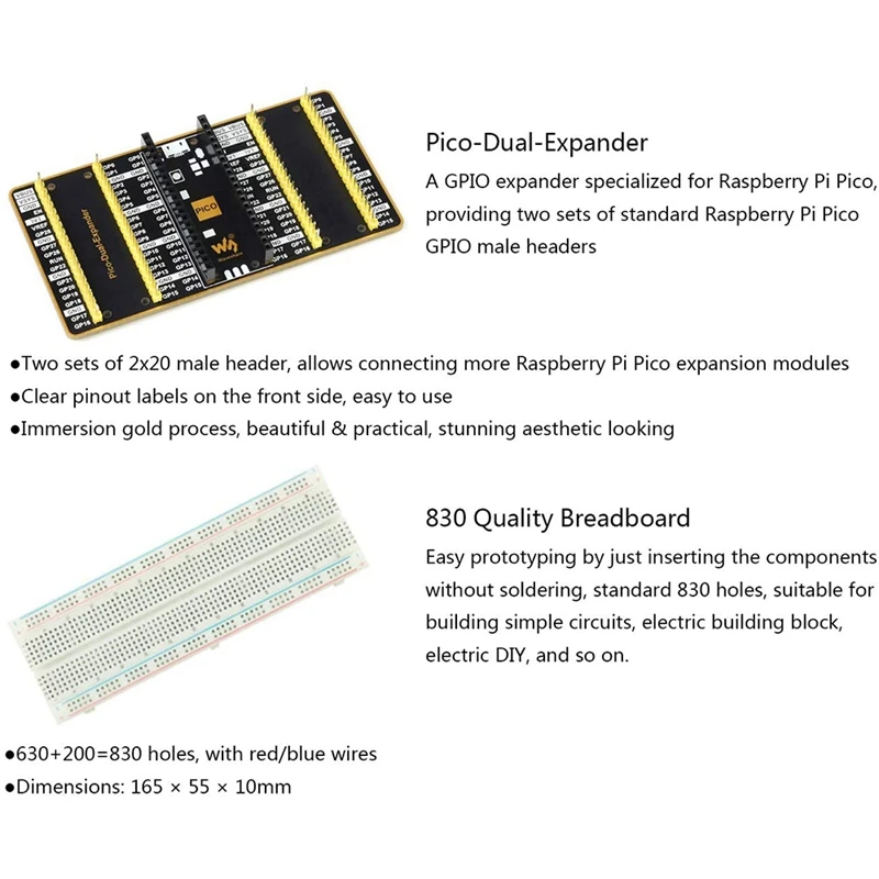 

Waveshare for Raspberry Pi Pico Evaluation Kit (Type B),the Pico with Pre-Soldered Header+ Color LCD+ IMU Sensor+ GPIO Expander