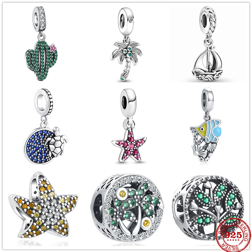 Браслет Cactu женский из серебра 925 пробы с кокосовой лодкой морской черепахи |