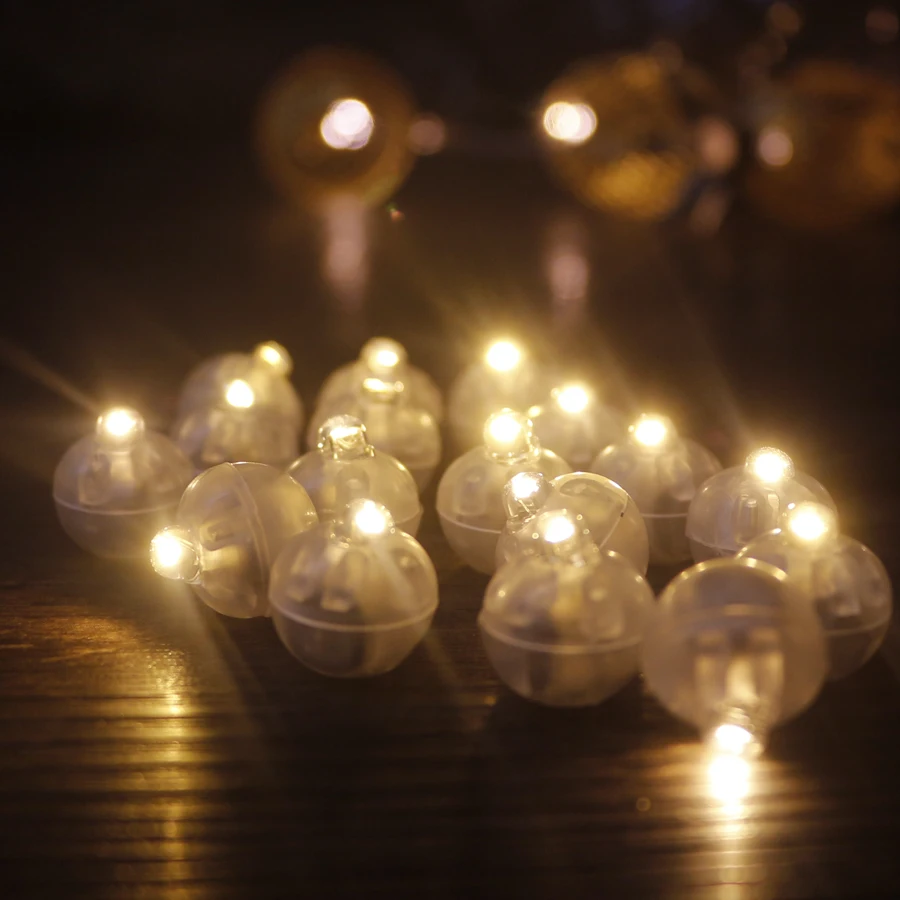 10Pcs Round Ball Tumbler LED Balloon Lights Mini Flash Luminous Lamps for Lantern Bar Christmas Wedding Party Decoration | Дом и сад