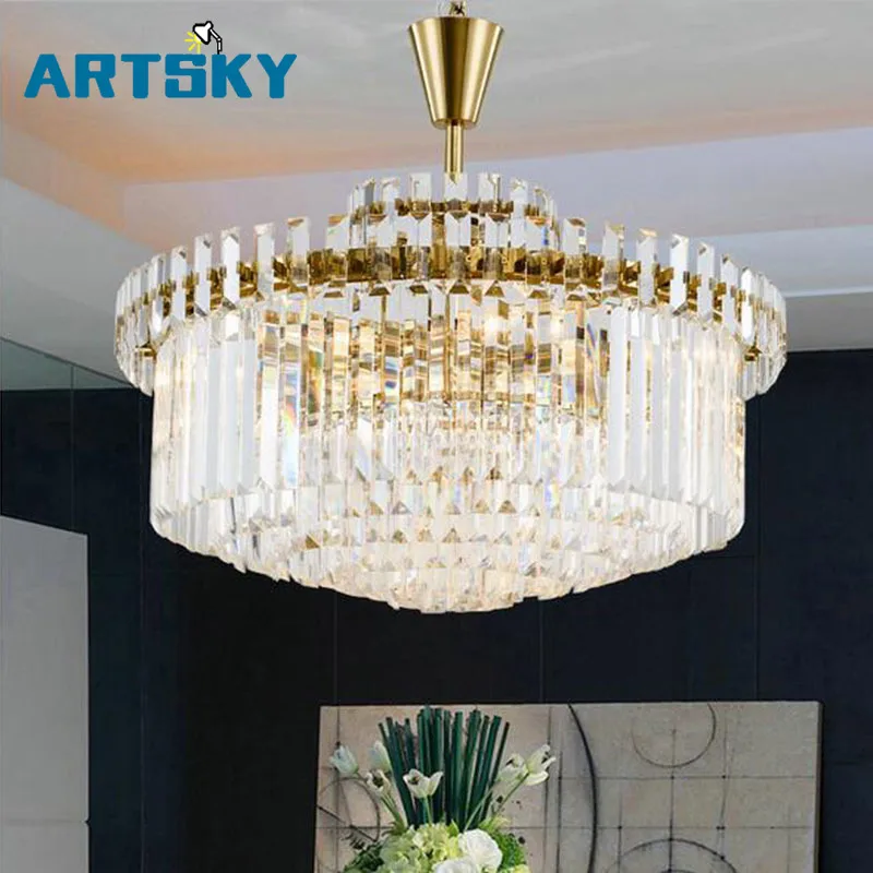 Новый осветительный элемент большая люстра Хрустальные люстры светодиодные AC110V