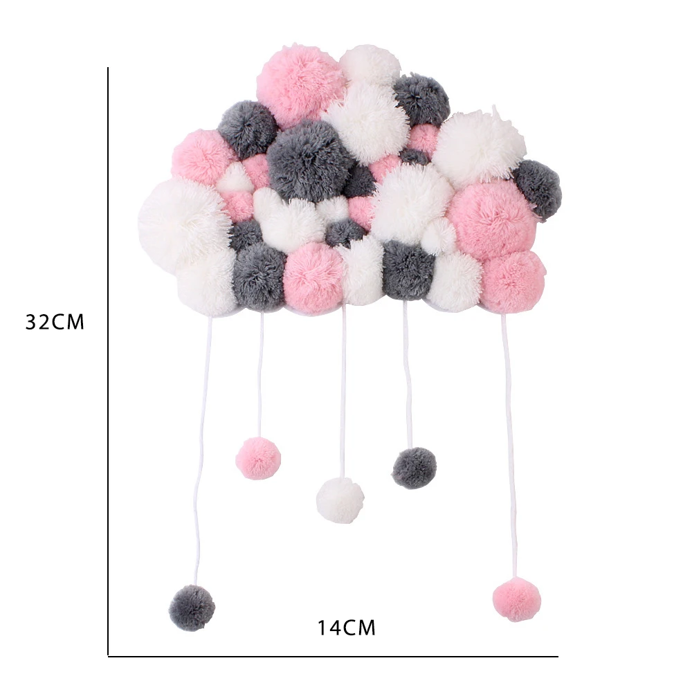 Скандинавские украшения для детской комнаты девочек Плюшевые настенные Детские