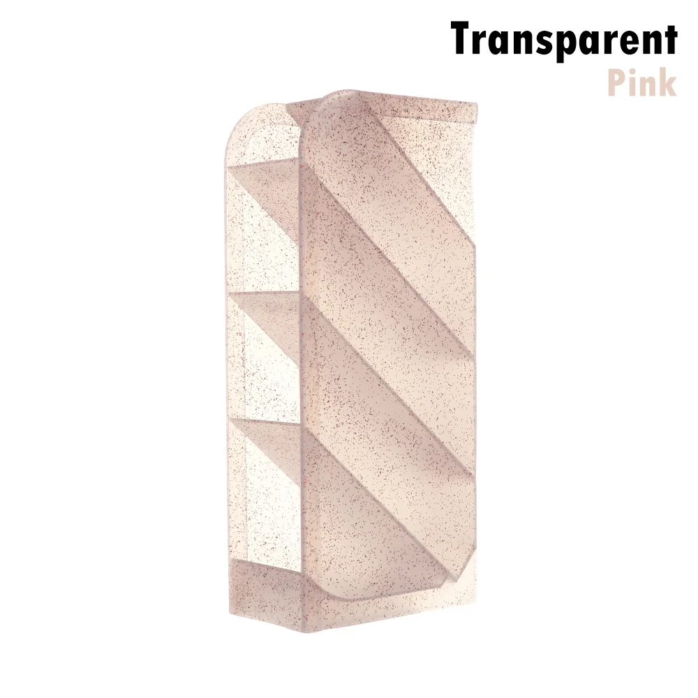 Pink Transparent 4 вида красочных шестигранных ручек для дома и офиса, держатель для карандашей и ручек для хранения косметики, коробка для хранения косметики, ящик для стола, Органайзер - Цвет: Pink Transparent