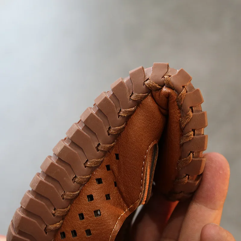 AFDSWG artificial PU shoes girls kids black leather brown child moccasins soft boys childrens |