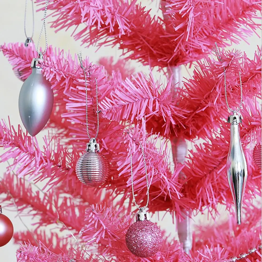 90 шт. Декор рождественской елки шары для рождественской елки подвесные украшения порошок Серебряный набор шариков особой формы для декора рождественской елки