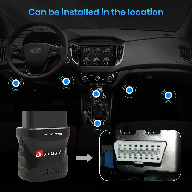 Junsun автомобильный OBD2 V1.5 ELM327 Bluetooth 4 0 Автомобильный диагностический сканер полный