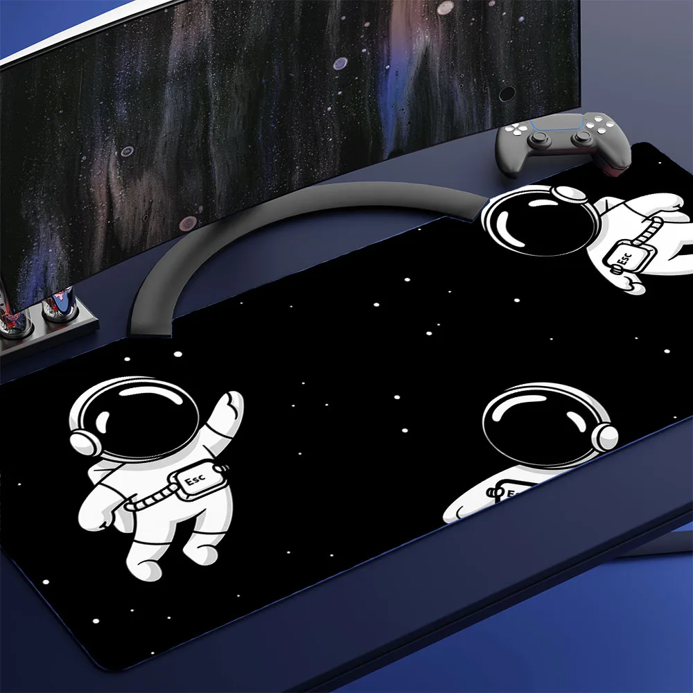 

Mouse pad xxl astronauta white Pink purple blue black space anime keyboard pc desk mat mausepad table rug anime slipmat 900x400