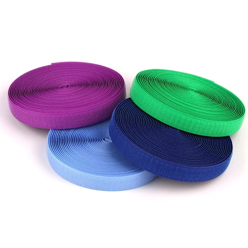 25 метров одежда сумка обувь 2 см Смешанные цвета липучки крючки и петли клейкие