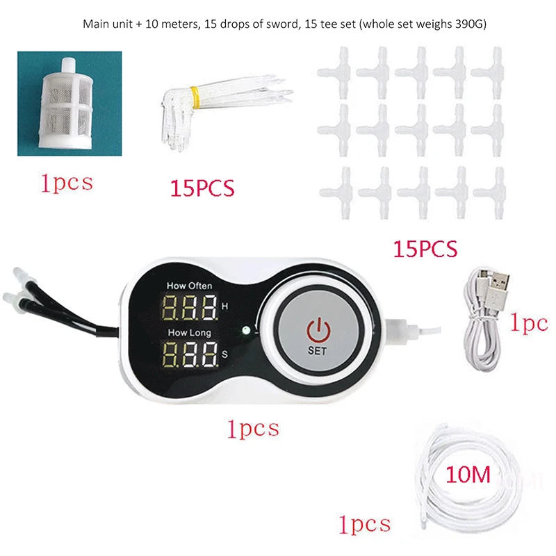 

Drip Irrigation System Automatic Timer Watering Device Garden Water Pump Controller for Potted Plant Flower