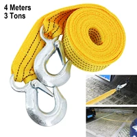 4m heavy duty 3 ton car tow cable towing pull rope strap hooks for audi benz bmw ford van road recovery rescue tool accessories
