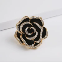 fashion camellia flower pins brooches for women bijuteria feminina jewelery broche fleur hijab pin