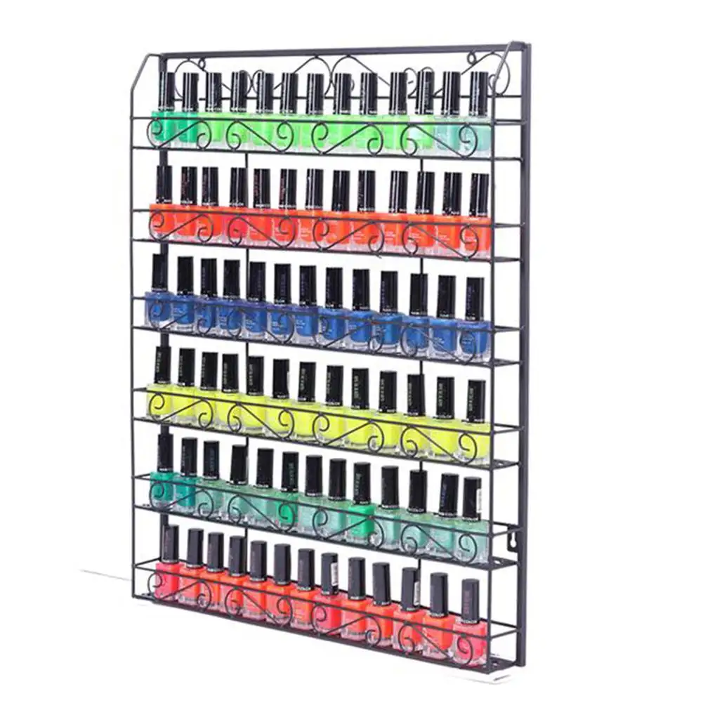 

6 Tier layers Nail Polish Display Stand Clear Cosmetic Varnish Display Rack Holder Essential Oil Bottle Organizer Storage