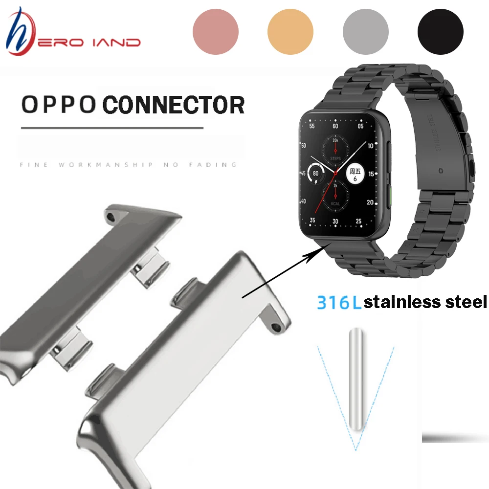 

Quick Release Metal Connector Adpater for OPPO Watch 2 42mm 46mm Band Connector for OPPO Watch 41mm Strap Smartwatch Accessories