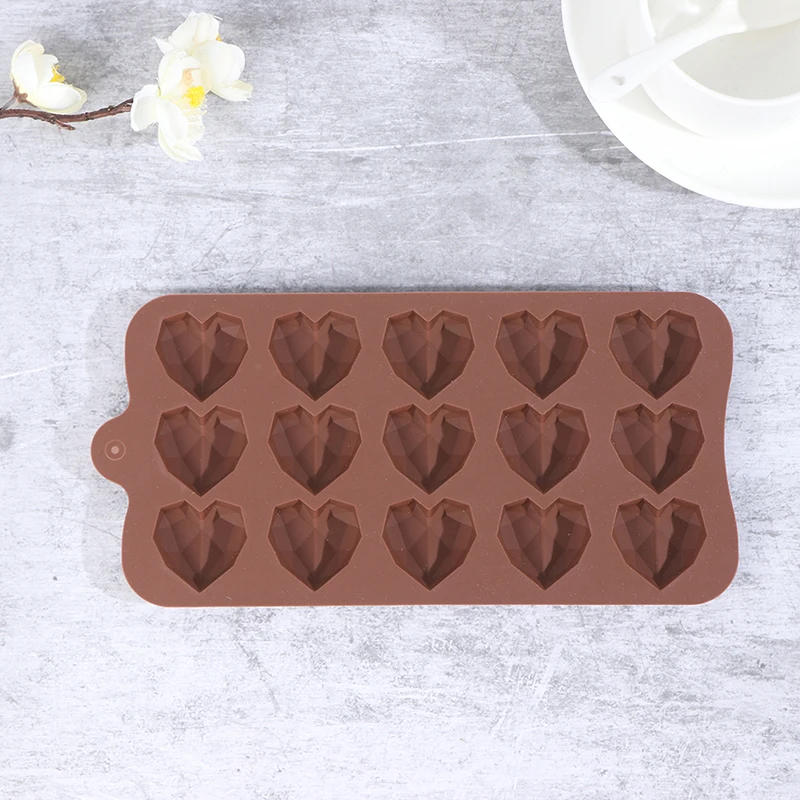 

15 Cavities Mini Heart Chocolate Mold Silicone Candy Molds Gummy Jelly Mould Kitchen Gadgets Food Grade Cookie Silicone Mold