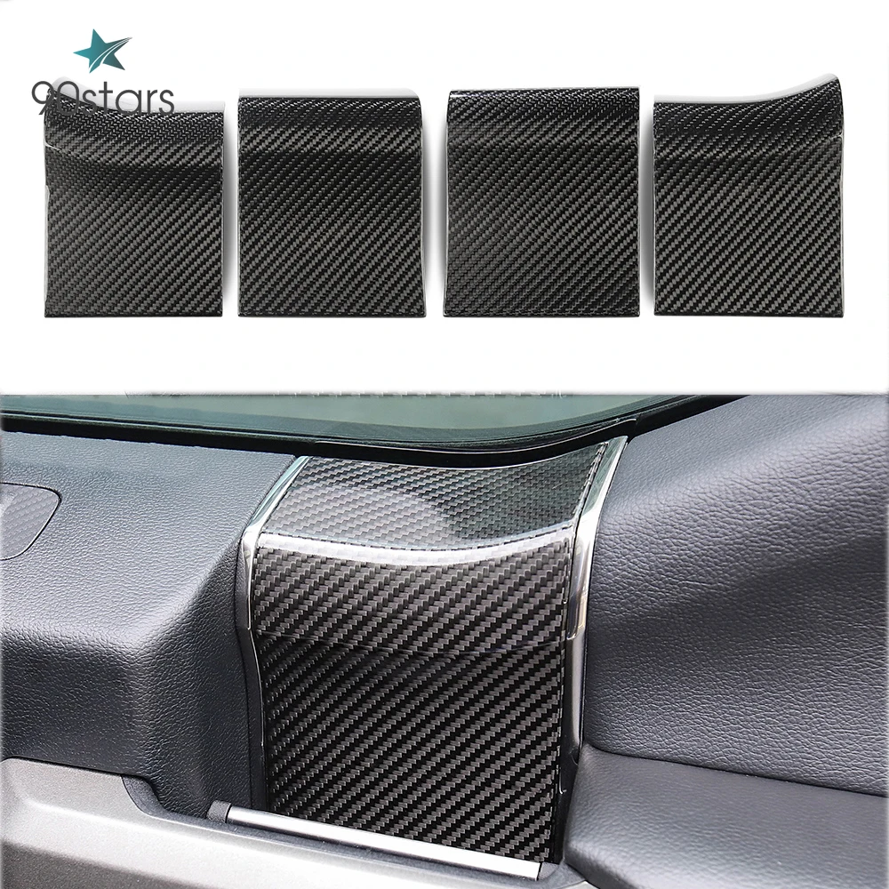 

Накладки на внутреннюю ручку двери из настоящего углеродного волокна, накладки на панель, комплект отделки для Ford F150 2017-2020 Raptor 2018 2019, автомоб...